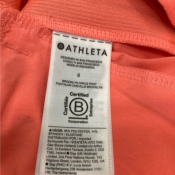 Athleta Vibrant Coral Brooklyn Ankle Pants - Picture 7 of 8